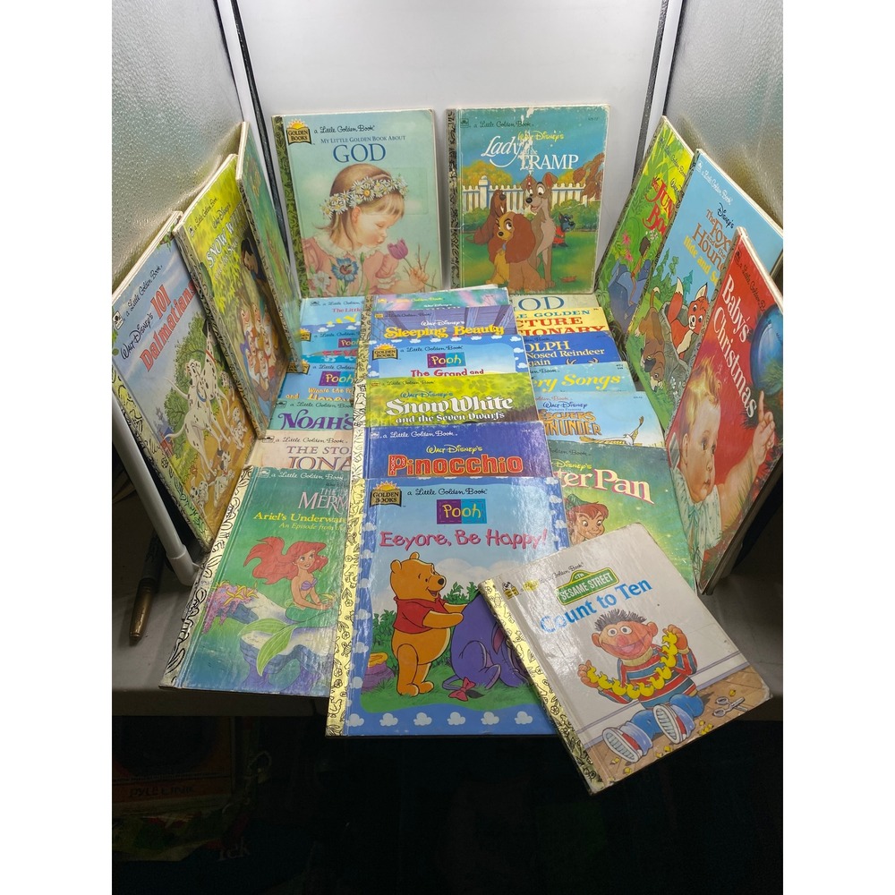Little Golden Books Lot 27 Children Kids Disney Pooh Vintage Retro Storybooks